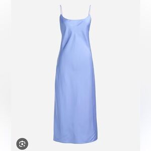 NWT J.Crew Gwyneth Slip dress in Luster Charmeuse - French Blue